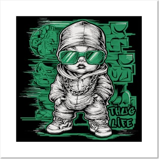 Thug Life Baby Design in Playful Colors Posters and Art